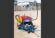 Drum trolley, type SPEF, for cold working emulsion, with diesel or petrol engine.