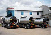 Homologated emulsion spraying machines, capacity  from 4,000 to 15,000 litres with 2 sections, type SPE/MP