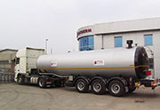 Self-supporting tank for bitumen transport, 30,000 lt capacity, rigid axles